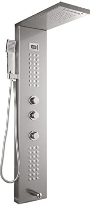 Shower Mixer Duschsystem, digitales Duschsystem, Nickelbürste, Duschsäule, Badezimmer, Wandmontage, Handbrause mit einem Griff, Wanneneinlauf, Massagesystem, Duschpaneel