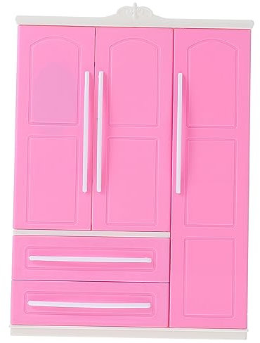 ibasenice Hochwertiger Mini-puppenkleiderschrank – Puppenmöbelschrank Leicht Tragbar Ideal Für Die Organisation Von Puppenkleidung Stilvolle Wahl