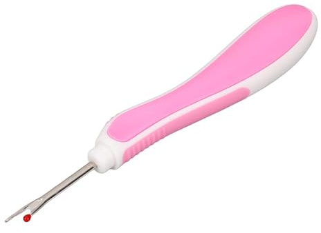 Nahttrenner mit Ergonomischem Griff, Scharfe Klinge, Ergonomischer Griff, Nahttrenner mit Fadenlöser, Metallwerkzeug Zum Nähen, Basteln, Sticken (Rosa)