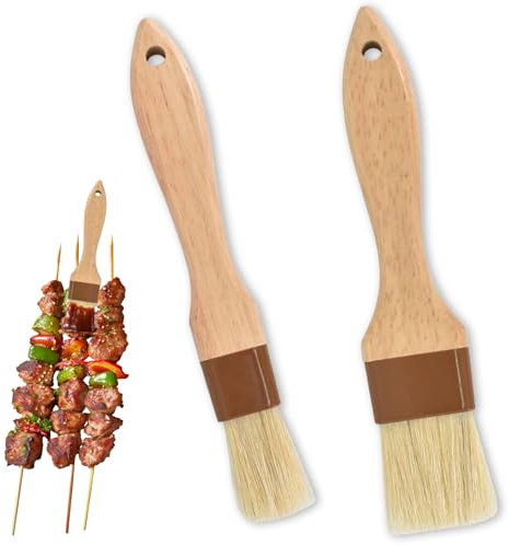 2PCS Pastry Brushes – Heat-Resistant Pastry Brushe, Cooking Brush for Baking, Grilling, BBQ, and Glazing, Easy to Clean, Durable Handle