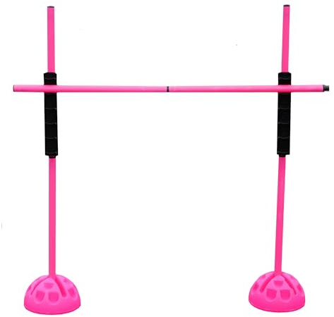 Boje Sport Sprungstangen-Set XSP100pl (6 Stangen 50 cm, 2 X-Standfüße Pro, 2 Leiterhürden), Farbe: pink