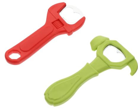 PartyKindom 2pcs Multifunctional Silicone Hammer Wrench Creative Bottle Opener for Home Bar Camping Outdoor Use
