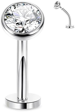 Omnikryp Piercing Ombligo, Piercing Ombligo Titanio, Pircing Banana Curvada, Forma de Barra Curvada, Joyería Unisex (1.6 mm x 12 mm)