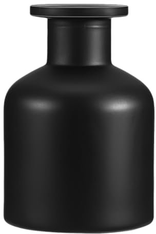 Mobestech Frasco Difusor De Vidrio Vacío 150 Ml Mate Negro, Recipiente Para Aceites Esenciales, Difusor Sin Llama, Uso Doméstico, Decoración Aromaterapia