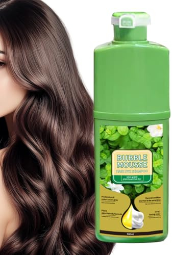 Tinte Capilar En Espuma,Tinte en Espuma Botánico 500ml - Mousse Colorante De Planta Duradera Para El Cabelludo Y La Barba Uso Diario Viaje Salón Baño Hogar Exterior Para Hombres Y Mujeres