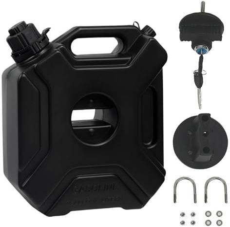 Celuicion Grand Bidon D Huile Moteur - Récipient Portable de 5 Litres pour Huile de Moteur,Cruche Antifuite Pour VTT Camping Chantiers Jardinage Tondeuses Conducteurs