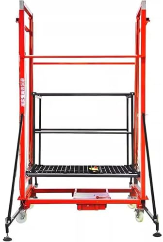 Ajustable Plataforma elevadora de andamios eléctrica con control remoto, plegable, altura elevación 6 m Multifuncional