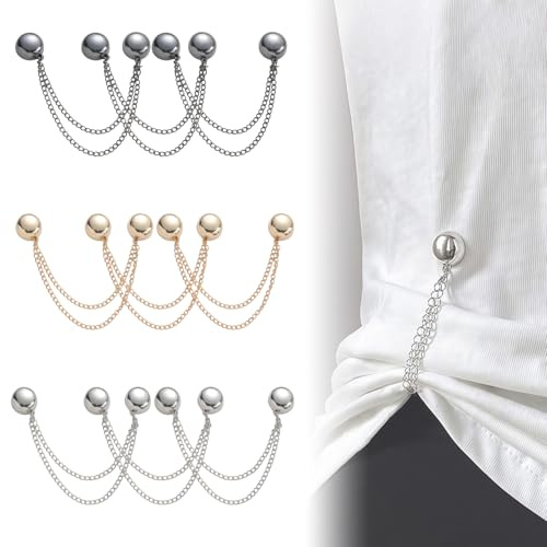 Magnetic Clothing Clips,9 PCS Magnet Clothing Pins with Chain, Multi-Function Hijab Magnets Button for Women,Magnetic Shirt Clips
