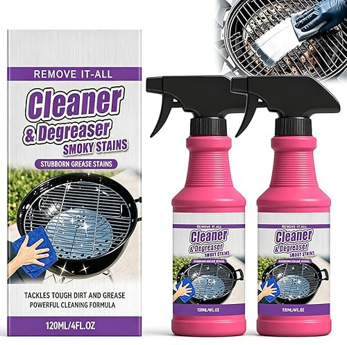 Grillreiniger, Fast-Acting Heavy-Duty Grill Degreaser Spray, Backofenreiniger, Grill Reiniger, Cleaner Degreaser für Angebranntes Essen und Fett für Grills Backofen Pfannen Fettflecken