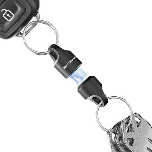 KeySmart MagConnect - Magnetischer Schlüsselanhänger - Schnell und sicher Schlüssel anbringen und lösen - Lässt sich einfach an Tasche, Geldbörse und Gürtel anbringen
