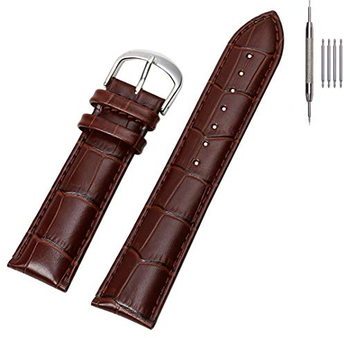 EACHE Croco Design Watch Straps for Men Women, Classical Leather Watch Straps Waterproof 12mm 13mm 14mm 15mm 16mm 17mm 18mm 19mm 20mm 21mm 22mm 23mm 24mm