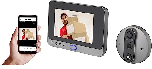sygonix Interphone vidéo IP avec caméra Wi-FI, unité intérieure vidéo Gris