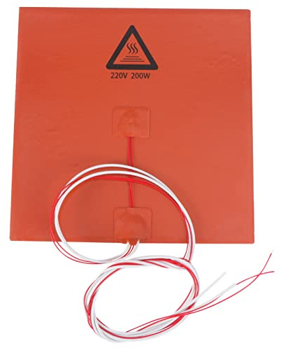 POPETPOP 200w Plaque Chauffante Silicone Pour Imprimante Avec Adhésif Orange Facile à Utiliser