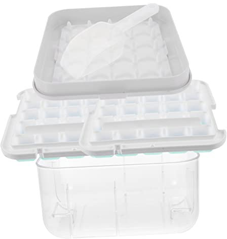 Abaodam Moule à Glaçons Moules à Glace En Silicone Bac à Glace Pilée Bac à Glace Congélateur Moules à Glace Bonbon Bac à Glaçons Seau à Glace Blanche Boissons Gel De Silice Glacière