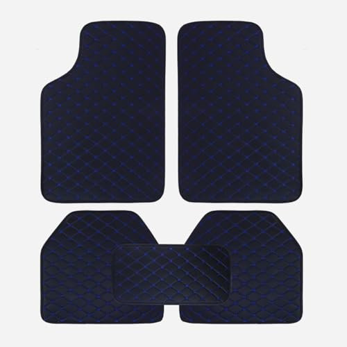 5PCS Automatten Universal, kompatibel mit Mercedes-Benz E-Class A124 A207 A238 C124 C207 C238, Universal Car Floor Matten,A-Black Blue
