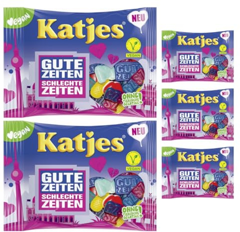 Katjes Gute Zeiten Schlechte Zeiten vegan Fruchtgummi 175 gr x 5 Stück