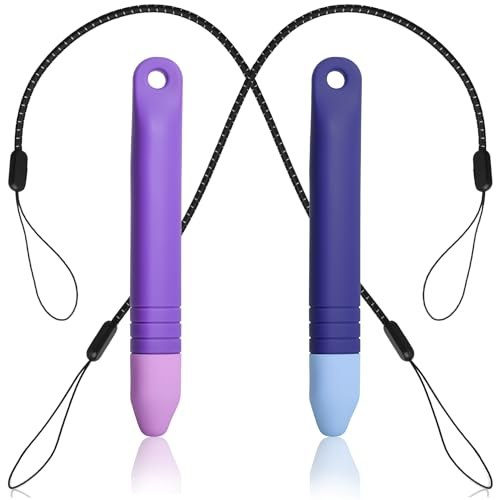 2PCS Tablet Stylus, Kids Stylus, Compatible with all touch screen devices, Android devices, ipad, iPhone, Kindle (Blue + Purple)