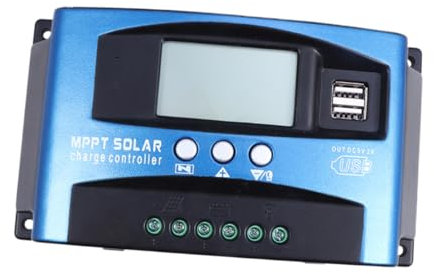 KONTONTY 50a Contrôleur De Charge Solaire Avec Affichage Régulateur Mppt Pour Batteries Chargeur Usb Intégré Intelligente