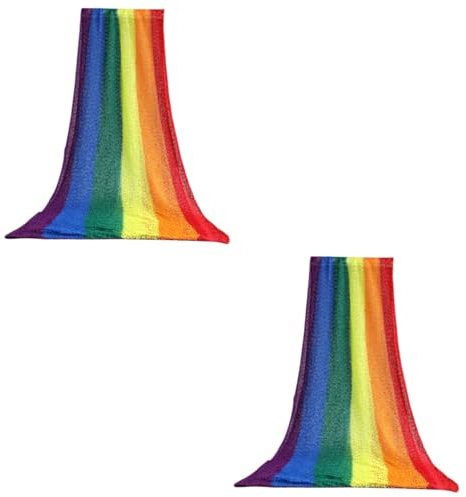 VICASKY 2stücke Junge Mädchen Wickeldecke Aus Regenbogenfarben Vielseitig Einsetzbar Als Fotodecke Badetuch Oder Schlafdecke Atmungsaktiv Und Bequem Für Neugeborene Und Fotoshootings