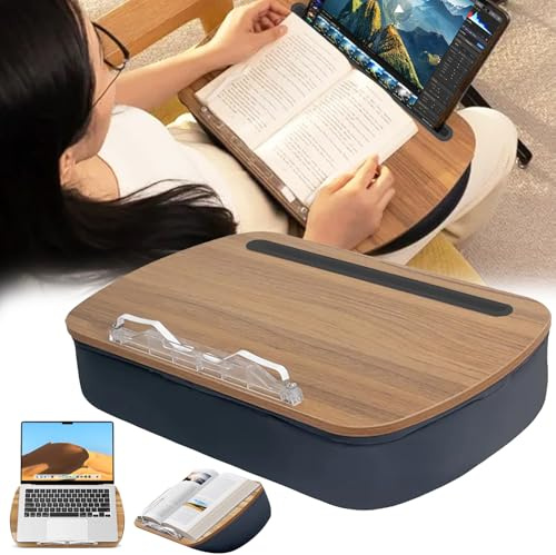 Leseständer, Sitzsack Buchständer Bett Lese Kissen Bequemer Kissen-Buchhalter Leseständer Bequemer Lesekissenständer Freihändiges Lesen Kompatibel mit Laptop und Tablet für Sofa Bett Schreibtisch