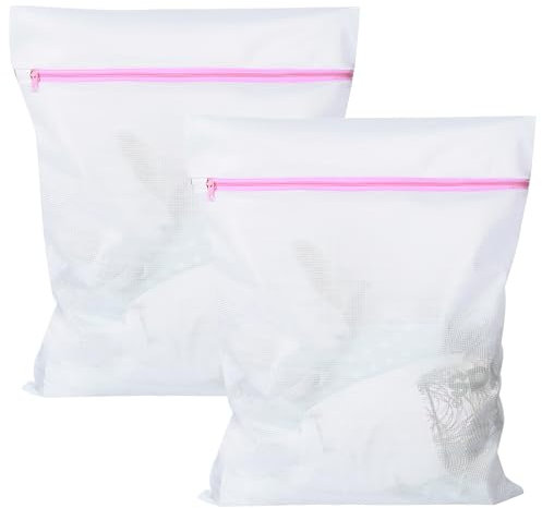 2 Stück Wäschenetz für Waschmaschine, Wäschebeutel 30 x 40cm, Wäschenetz Klein mit Versteckter Reißverschluss, Schutz vor Verformung und Falten, Ideal für empfindliche Kleidung und Reisezubehör