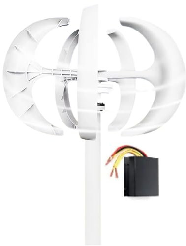 UIOPPOI 3000W Vertical Permanent Magnet Wind Turbine W/Controller 12V 24V 48V White 5 Blades Wind Turbine Generator Kit for Wind And Solar Power Generation(White)