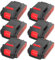 ASUNCELL Lot de 6 Li-ION Batteries pour Black+Decker, Batterie de Rechange 18V 3,5 Ah pour Black Decker LBX20 BL2018 LBXR20B LBXR20-OPE LBXR2020 LBXR20 LB20 LB2X4020