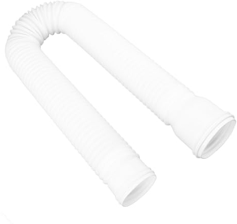 Rain Gutter Downspout Extension Flexible Down Spout Drain Extension Pipes Extendable from 20 to 59 Inches (White)