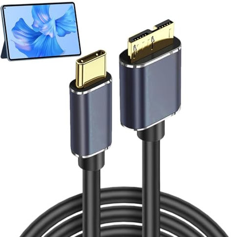 Generic External Hard Drive Cable - USB 3.0 Cable, 25cm, Supports 5Gbps Transfer, 3A Fast Charging, Compatible with USB C Devices