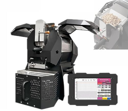 SaryEdge 14oz Automatic Coffee Bean Roaster, 1600W Intelligent Control Commercial Roaster, Direct Fire Heating & Hot Air Circulation System, Extremely Fast Cooling, Professional Coff(