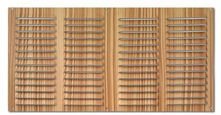 VoltShine Rejilla de Aluminio 200x400 mm, Acabado en Madera Clara, Ideal para ventilación y decoración de Espacios Interiores.