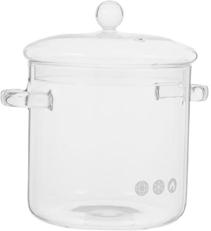TOPPERFUN Casseroles En Verre Marmites Pour La Cuisson Des Ramen Marmites Et Poêles Transparentes Pour La Cuisson Sur La Cuisinière Marmites En Verre Transparent Pour La Cuisson