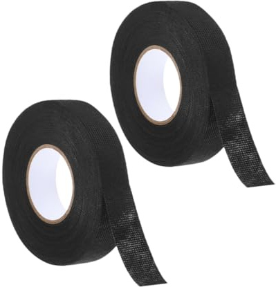 NUOBESTY 1set High Temperature Automotive Cloth Tape Adhesive Wire Harness Tape for Noise Damping Wide Long Durable Insulation for Electrical Circuits Easy Installation 2rolls