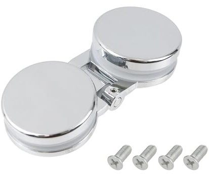 Bisagra de cristal para puerta de armario, bisagra de mampara de ducha, pieza de repuesto de abrazadera de puerta de vidrio para baño, cocina, oficina (doble lado)