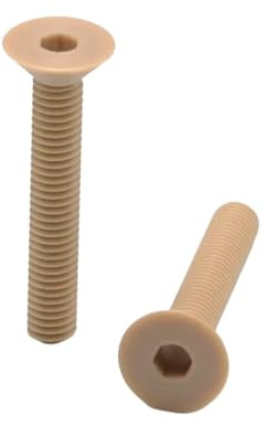 Tornillo de cabeza plana avellanada de plástico peek m3/m4/m5/m6/m8 (M3-0,5 x 10 mm, 10 unidades)