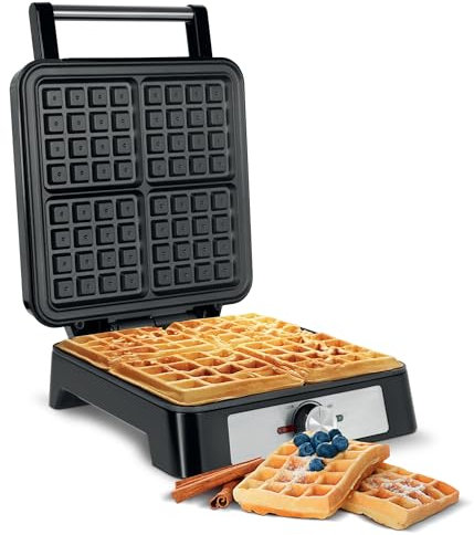 Gofrera 4 gofres 1600 W acero inoxidable regulación de potencia Teesa