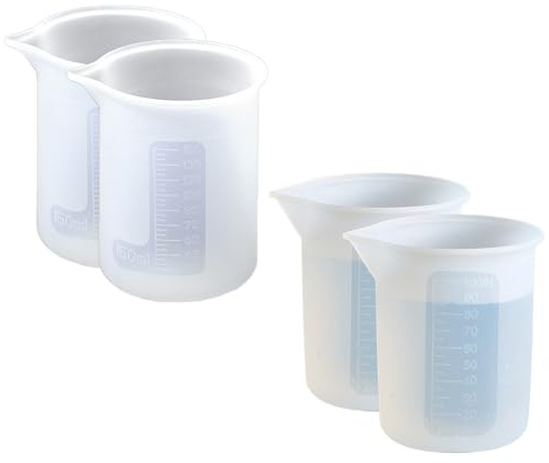 4 Stück Waschmittel Dosierhilfe,2Waschkugel für Flüssigwaschmittel,Silikon Messbecher,Fassungsvermögen 150 ml,100ml,für Flüssigwaschmittel,Heimwerker Basteln, DIY-Bastel,Wachsen,Küche