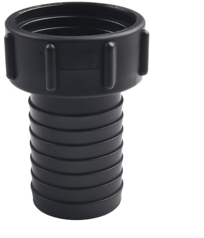 Honseadek S60x6 IBC - Conector adaptador de tanque de rosca gruesa para sistema de manguera de agua de lluvia de jardín, varios tamaños de rosca, material plástico (50 mm)