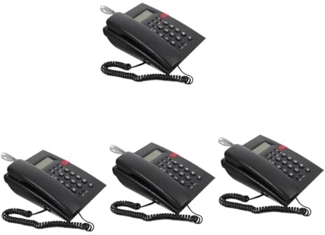 DIYEAH 4 Ensembles Téléphone Fixe Filaire à Grandes Touches pour Maison et Bureau Facile à Utiliser pour Seniors et Adolescents Surface Lisse et Fiable Solide et Performant