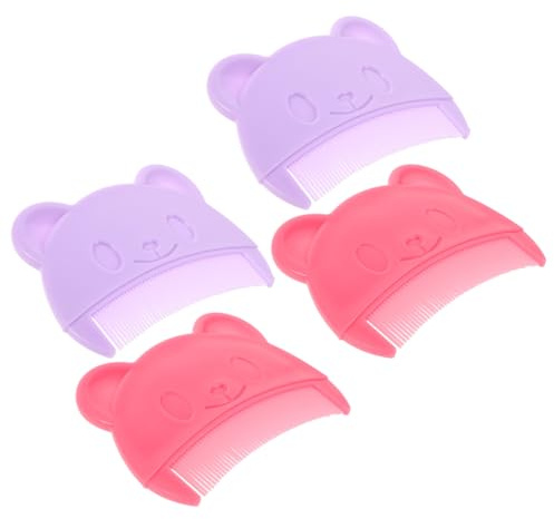 Beaupretty 4pcs Hair Comb Scalp Comb for Newborn Bear Shaped Grooming Tools for Home and Outdoor Use