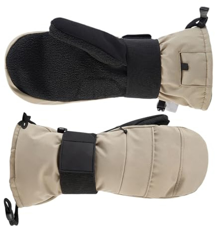 Winterhandschuhe – Thermo-warme Strick-Touchscreen-Handschuhe mit Fleece-Futter, Fleece-gefütterter Schneehandschuh mit Handgelenkschutz, winddichtes, wasserdichtes Design für Herren, Motorrad, Skifah