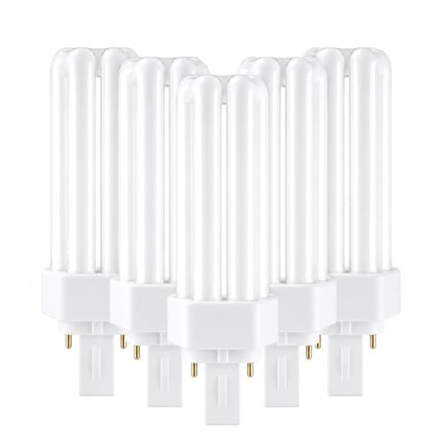 CLAR - Bombilla Fluorescente Gemini T 26W 4000K G24d-3 Luz Blanca Neutra CFL Profesional Tubo Compacto Alto Flujo 2 Pines Reemplazo Iluminación Técnica Cocina Oficina Taller Precisa