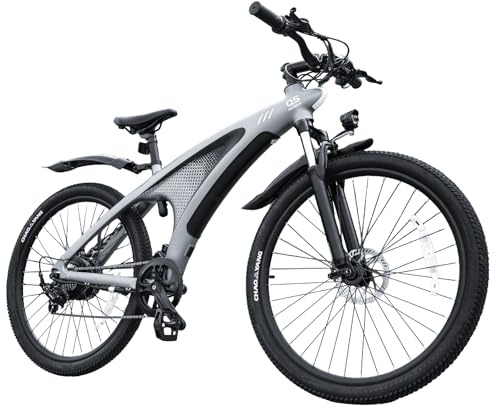 HX Q5 Shark Bicicleta electrica Mountain Adulto para el Commuting, 27.5 EBike, 85 NM, 13Ah y 40-60 km,Amortiguador Delantero Regulable,Frenos de Doble Disco, Bici Eléctrica para Ciclismo