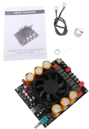 Scheda Amplificatore TPA3255 600W+600W Classe D, Amplificatore Stereo Digitale con Dissipazione Intelligente del Calore per Audio Professionale e DIY