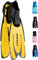 Cressi Agua, Pinne Self Adjusting per Immersioni, Snorkeling e Nuoto Unisex Adulto, Giallo, 45/46