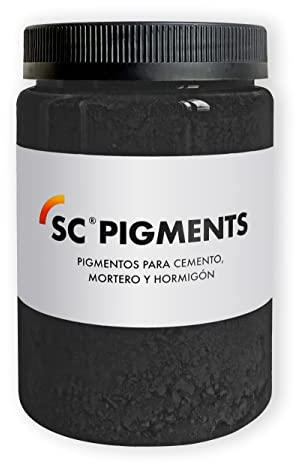 SC Pigments® Ref: Color Negro 55 · Pigmento colorante Negro (Fe2O3) para cemento, mortero, hormigón, yeso y cal. Serra Ciments® Peso: ± 650 g.