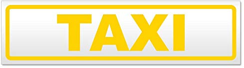 Kiwistar Magnetschild Taxi - 30cm Gelb - magnetisch für Auto PKW Kfz - wiederverwendbares Hinweisschild aus Magnetfolie - für Fahrzeug, Truck