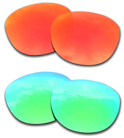 SOODASE Pour Oakley Latch Des lunettes de soleil 2 Paires Verres de remplacement polarisés