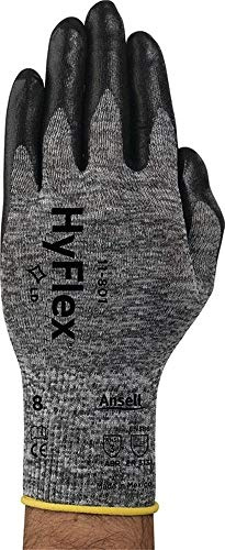 Handschuhe HyFlex 11-801 Gr.9 grau/schwarz NYL.m.Nitrilschaum EN 388 Kat.II 12er