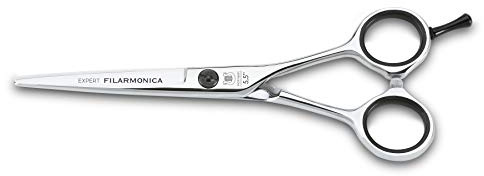Tijeras de Peluquería Profesional EXPERT - Tijera peluquero para salón de corte de cabello forjada en caliente de acero inoxidable con tornillo regulable Filarmónica